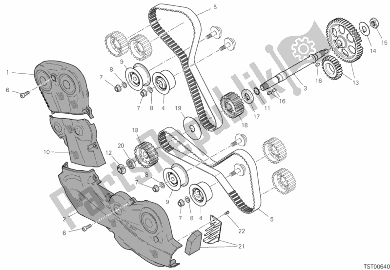 All parts for the Timing System of the Ducati Hypermotard 950 SP USA 2020